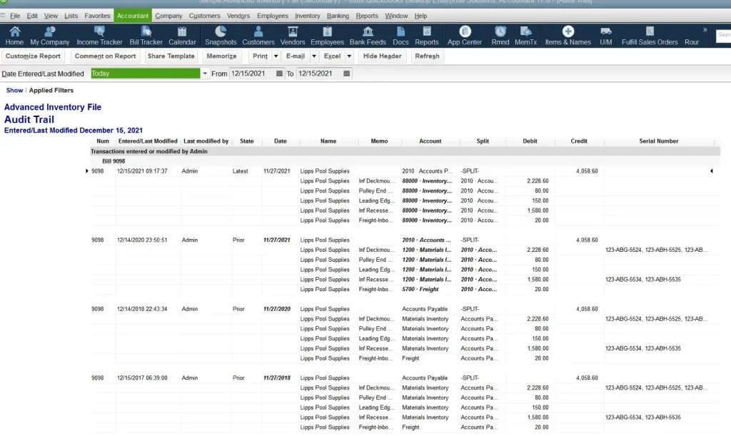 Access Audit Trail in QB