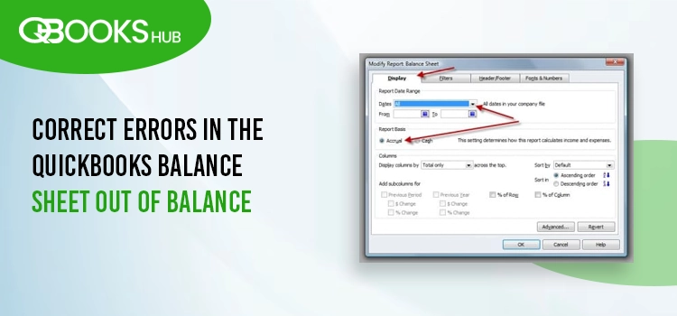 QuickBooks Balance Sheet Out of Balance