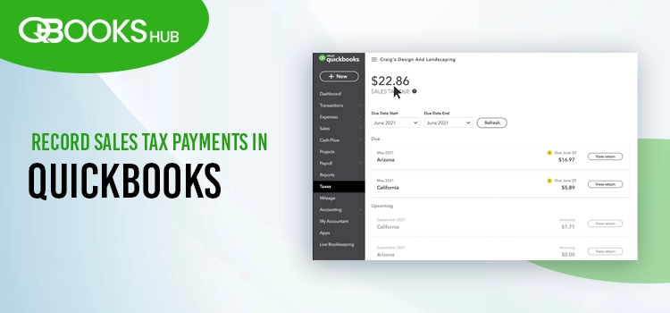 Record Sales Tax Payments in QuickBooks
