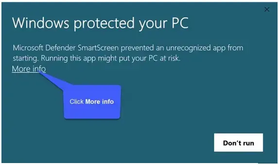 Windows protect your pc