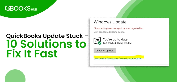 QuickBooks Update Stuck