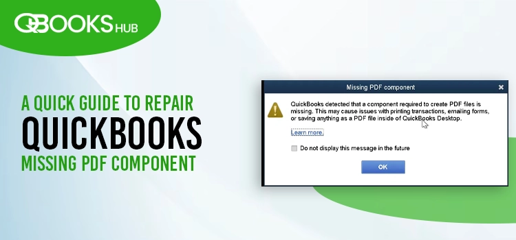QuickBooks Missing PDF Component