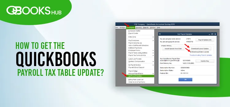 QuickBooks Payroll Tax Table Update