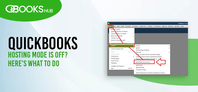QuickBooks Hosting Mode is Off