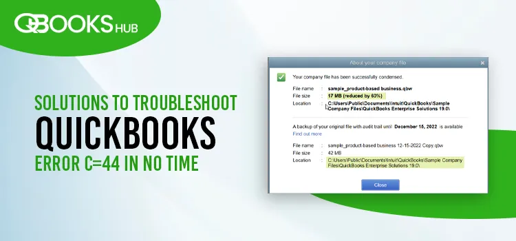 QuickBooks Error C=44