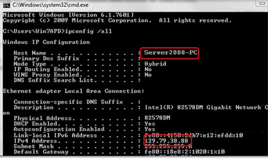 Windows IP Configuration