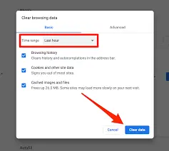 select Delete browsing data