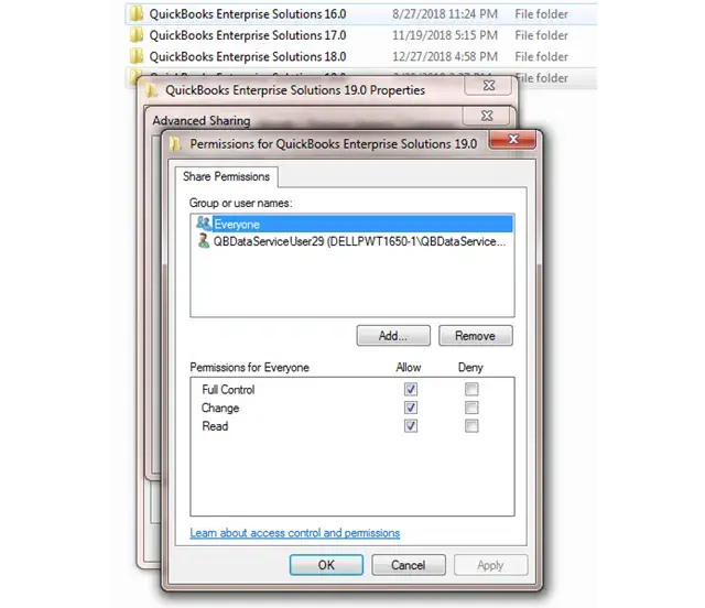 Change folder permissions