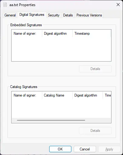 Choose Digital Signature