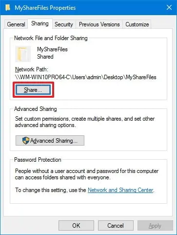 access permissions to share company files