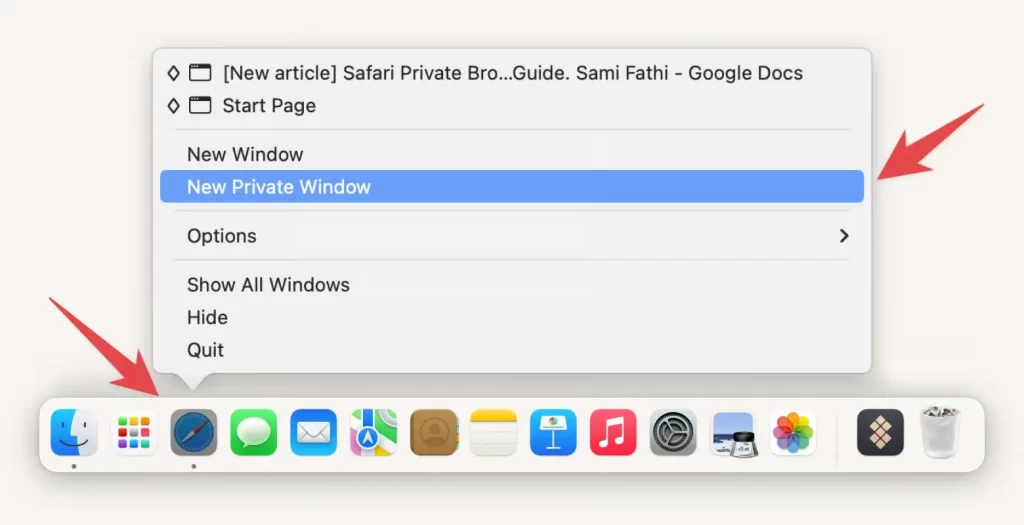 private window